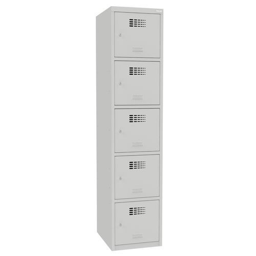 Zvárané šatníky Lucas, 5 boxov, cylindrický zámok