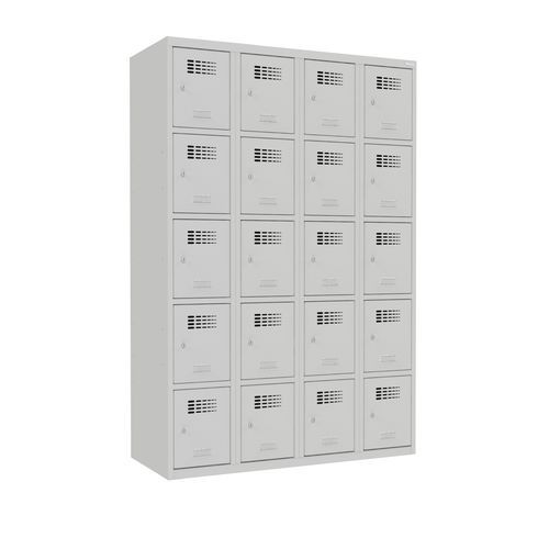 Zvárané šatníky Josh, 20 boxov, cylindrický zámok