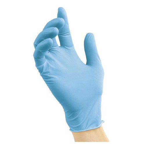 Jednorazové nitrilové rukavice Manutan Expert Hefty, modré