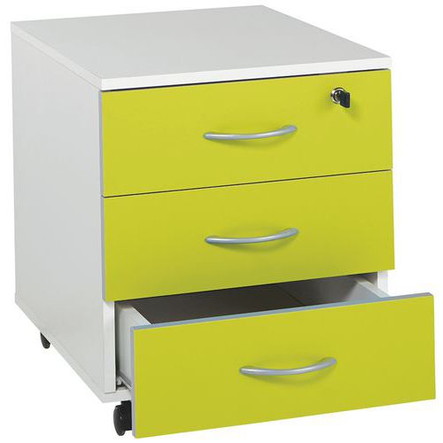 Mobilné kontajnery Manutan Expert Colibri, 53 x 42 x 50 cm, 3 zásuvky