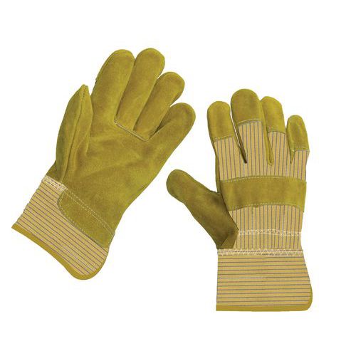 Kožené rukavice Manutan Expert, žlté