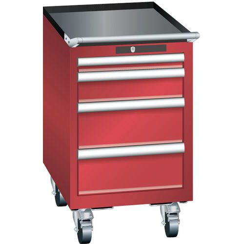 Mobilné dielenské zásuvkové skrine Lista, 4 alebo 5 zásuviek