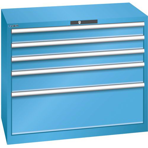 Dielenské zásuvkové skrine Lista, nosnosť 75 kg, 5 zásuviek