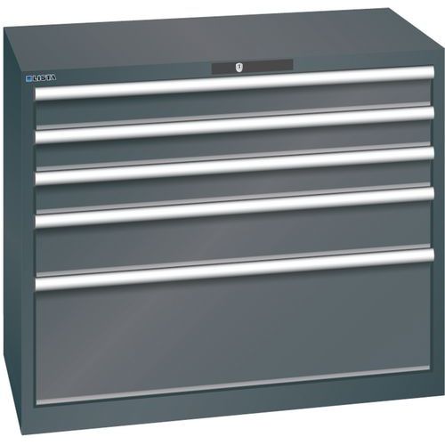 Dielenské zásuvkové skrine Lista, nosnosť 75 kg, 5 zásuviek