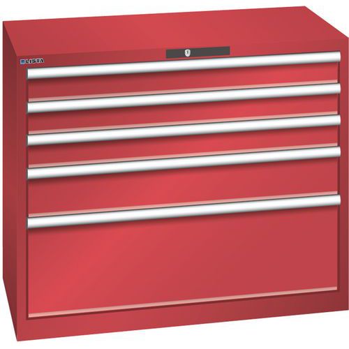 Dielenské zásuvkové skrine Lista, nosnosť 75 kg, 5 zásuviek