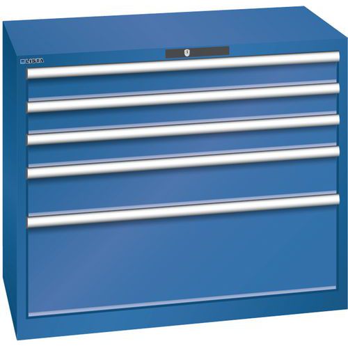 Dielenské zásuvkové skrine Lista, nosnosť 75 kg, 5 zásuviek