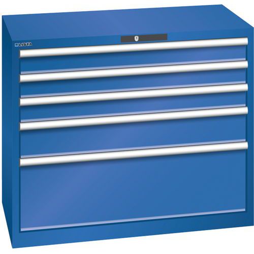 Dielenské zásuvkové skrine Lista, nosnosť 75 kg, 5 zásuviek