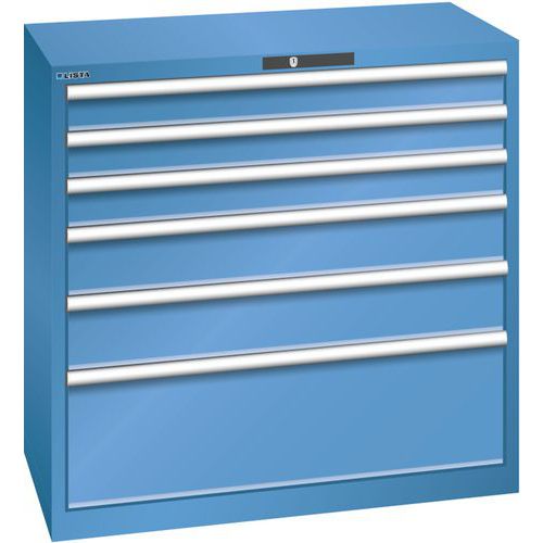 Dielenské zásuvkové skrine Lista, nosnosť 75 kg, 6 zásuviek