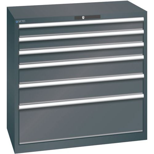 Dielenské zásuvkové skrine Lista, nosnosť 75 kg, 6 zásuviek