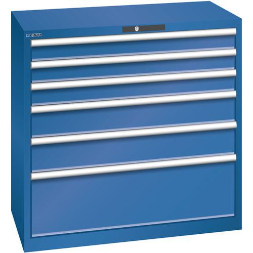 Dielenské zásuvkové skrine Lista, nosnosť 75 kg, 6 zásuviek