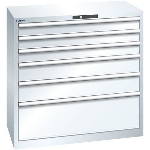 Dielenské zásuvkové skrine Lista, nosnosť 75 kg, 6 zásuviek