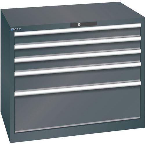 Dielenské zásuvkové skrine Lista, 1023x725x850 mm, 5 zásuviek