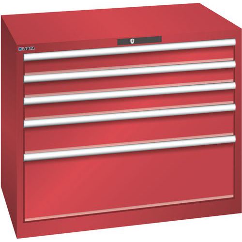 Dielenské zásuvkové skrine Lista, 1023x725x850 mm, 5 zásuviek