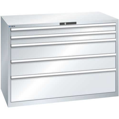 Dielenské zásuvkové skrine Lista, 1431x725x1000 mm, 5, 7 alebo 8 zásuviek