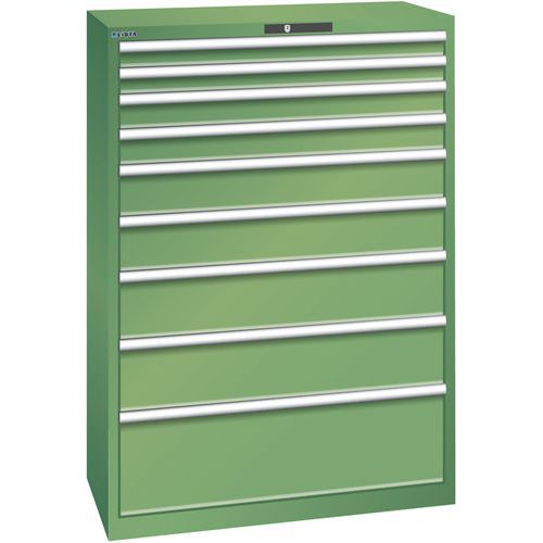 Dielenské zásuvkové skrine Lista, nosnosť 75 kg, 9 zásuviek