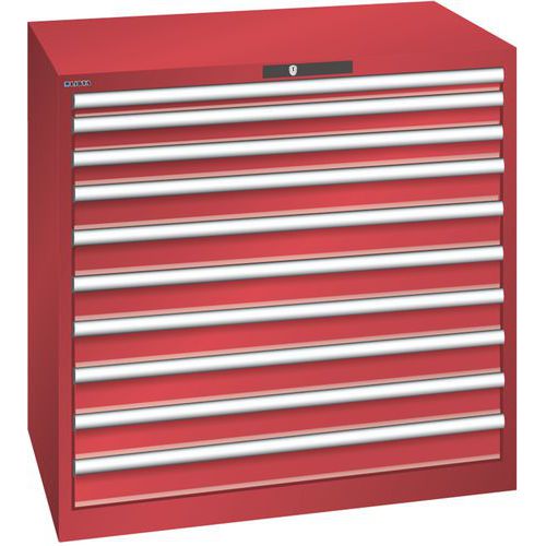 Dielenské zásuvkové skrine Lista, 1023x725x1000 mm, 10 zásuviek, 200kg