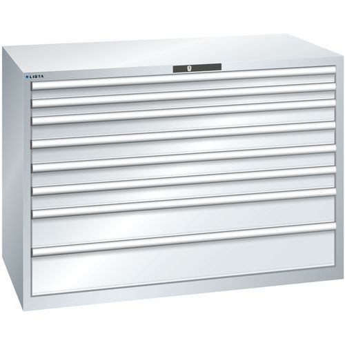 Dielenské zásuvkové skrine Lista, 1431x725x1000 mm, 5, 7 alebo 8 zásuviek