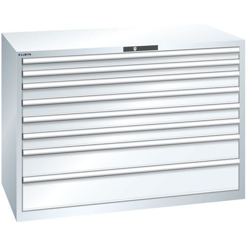 Dielenské zásuvkové skrine Lista, 1431x725x1000 mm, 5, 7 alebo 8 zásuviek