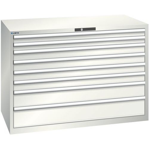 Dielenské zásuvkové skrine Lista, 1431x725x1000 mm, 5, 7 alebo 8 zásuviek