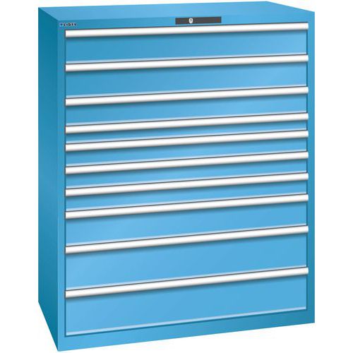 Dielenské zásuvkové skrine Lista 10, 11, a 12 zásuviek, 1193x725x1450 mm