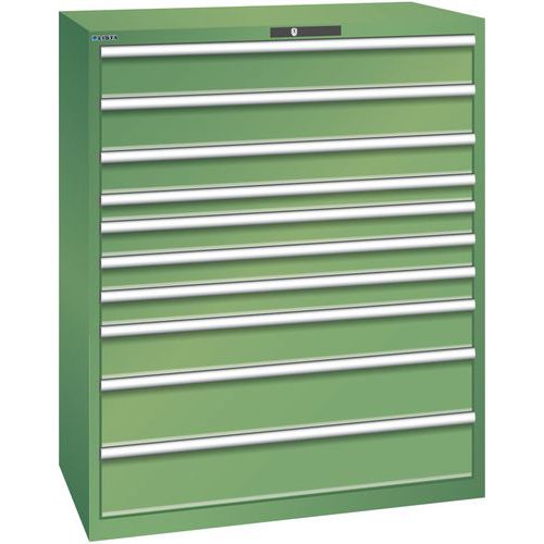 Dielenské zásuvkové skrine Lista 10, 11, a 12 zásuviek, 1193x725x1450 mm