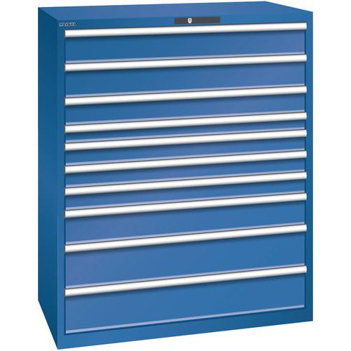 Dielenské zásuvkové skrine Lista 10, 11, a 12 zásuviek, 1193x725x1450 mm