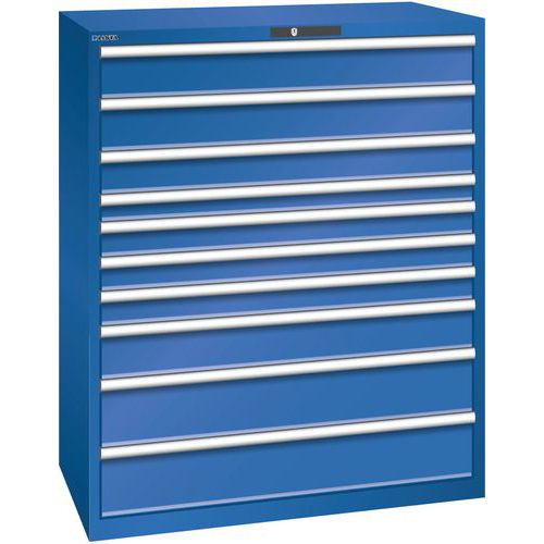 Dielenské zásuvkové skrine Lista 10, 11, a 12 zásuviek, 1193x725x1450 mm