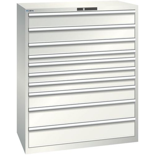 Dielenské zásuvkové skrine Lista 10, 11, a 12 zásuviek, 1193x725x1450 mm
