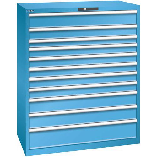 Dielenské zásuvkové skrine Lista 10, 11, a 12 zásuviek, 1193x725x1450 mm