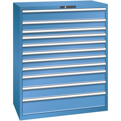 Dielenské zásuvkové skrine Lista 10, 11, a 12 zásuviek, 1193x725x1450 mm