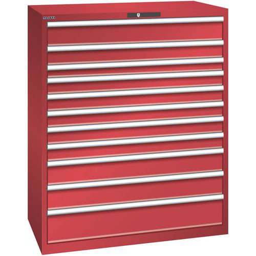 Dielenské zásuvkové skrine Lista 10, 11, a 12 zásuviek, 1193x725x1450 mm