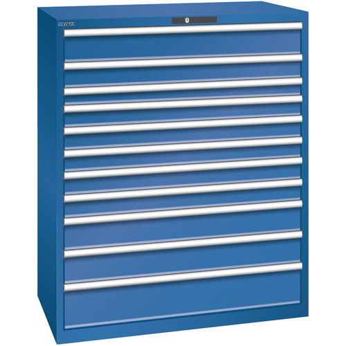 Dielenské zásuvkové skrine Lista 10, 11, a 12 zásuviek, 1193x725x1450 mm