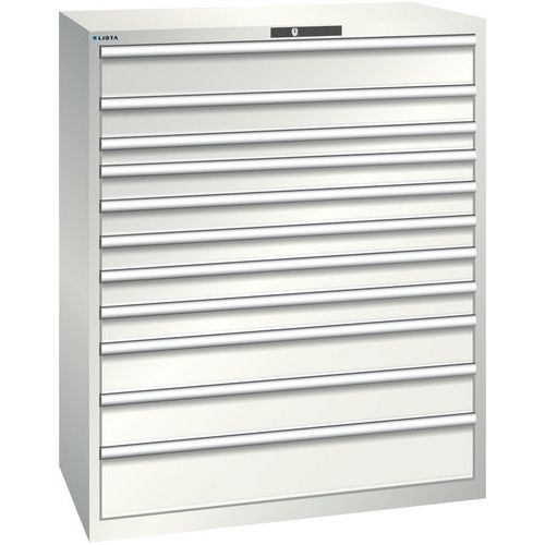 Dielenské zásuvkové skrine Lista 10, 11, a 12 zásuviek, 1193x725x1450 mm