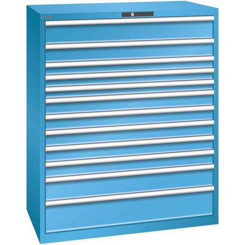 Dielenské zásuvkové skrine Lista 10, 11, a 12 zásuviek, 1193x725x1450 mm