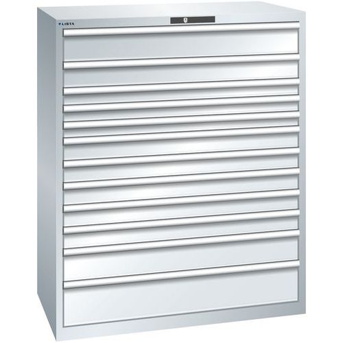 Dielenské zásuvkové skrine Lista 10, 11, a 12 zásuviek, 1193x725x1450 mm