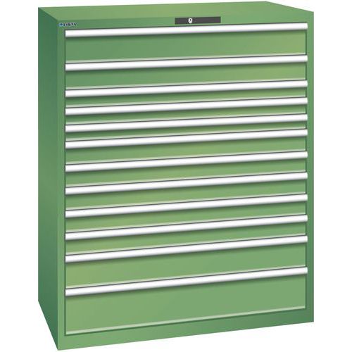 Dielenské zásuvkové skrine Lista 10, 11, a 12 zásuviek, 1193x725x1450 mm