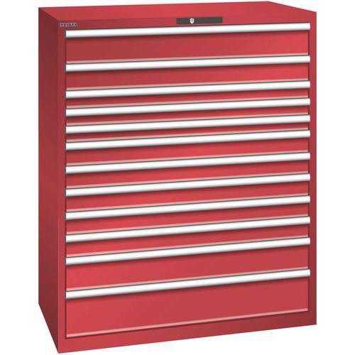 Dielenské zásuvkové skrine Lista 10, 11, a 12 zásuviek, 1193x725x1450 mm