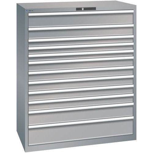 Dielenské zásuvkové skrine Lista 10, 11, a 12 zásuviek, 1193x725x1450 mm