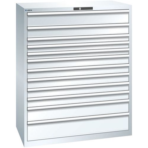 Dielenské zásuvkové skrine Lista 10, 11, a 12 zásuviek, 1193x725x1450 mm