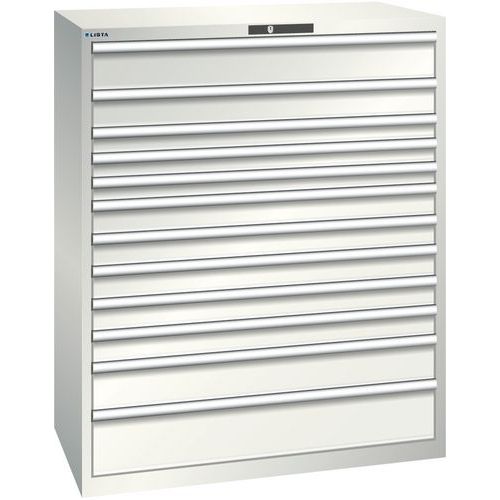 Dielenské zásuvkové skrine Lista 10, 11, a 12 zásuviek, 1193x725x1450 mm