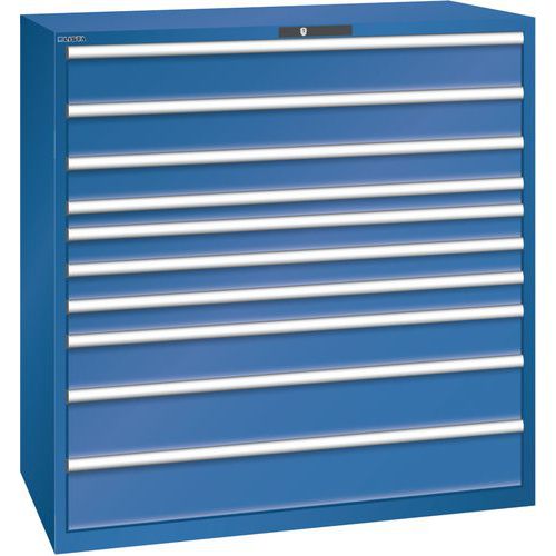 Dielenské zásuvkové skrine Lista, 1431x725x1450mm, 10 zásuviek