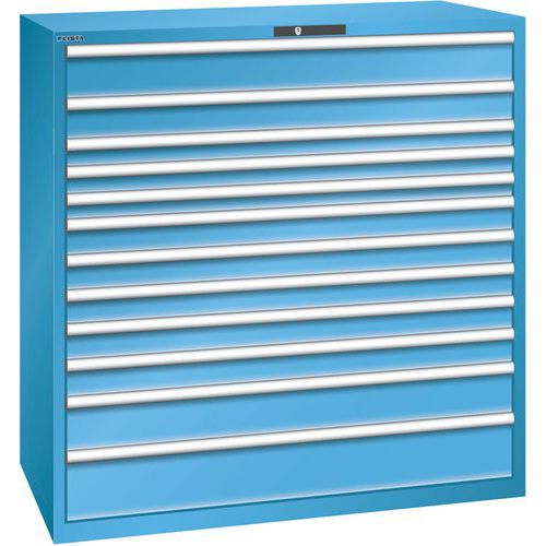 Dielenské zásuvkové skrine Lista, nosnosť 200kg, 12 zásuviek.