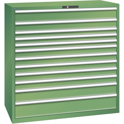 Dielenské zásuvkové skrine Lista, nosnosť 200kg, 12 zásuviek.