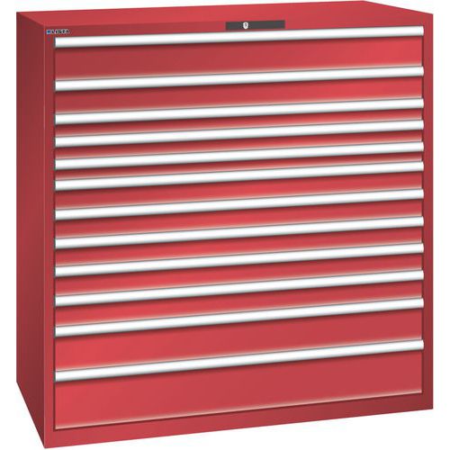 Dielenské zásuvkové skrine Lista, nosnosť 200kg, 12 zásuviek.