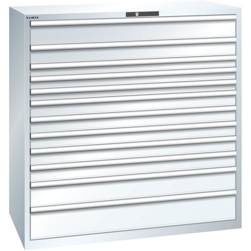 Dielenské zásuvkové skrine Lista, nosnosť 200kg, 12 zásuviek.
