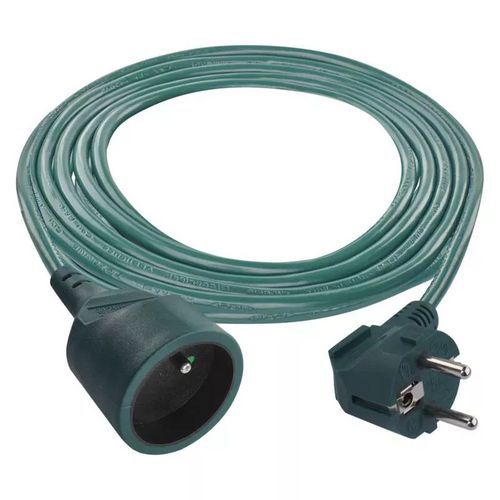 Predlžovací kábel Emos, zelený, PVC, 1 zásuvka, 2 m