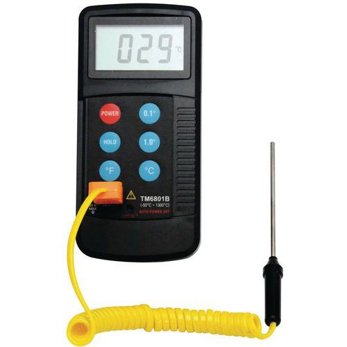 Teplomer digitálny so sondou Manutan Expert double Teplomer digitálny so sondou Manutan Expert double
