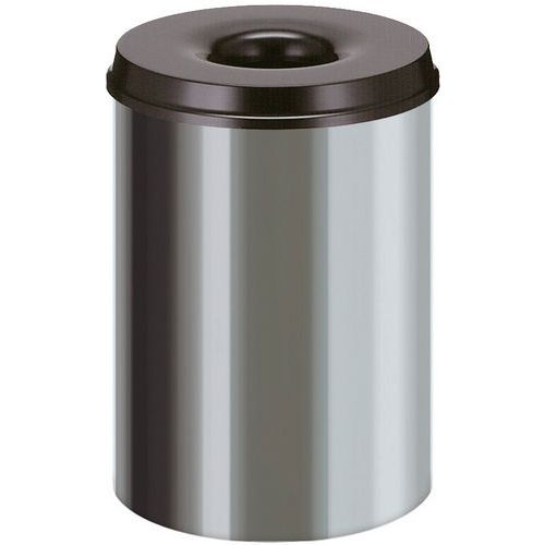 Ohňovzdorný kôš na papier z nehrdzavejúcej ocele, 15 l až 50 l