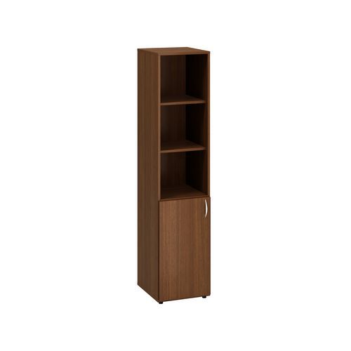Vysoké úzke skrine Alfa 500, 178 x 40 x 47 cm, s nikou a dvierkami – ľavé vyhotovenie