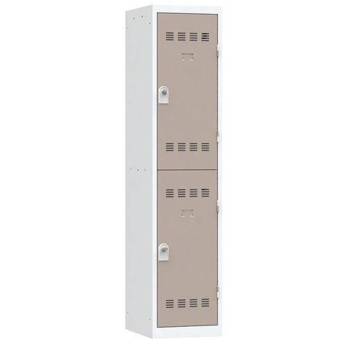 Zvárané šatníky Vinco, 1 stĺpec, 2 boxy, 400 mm, otočný uzáver